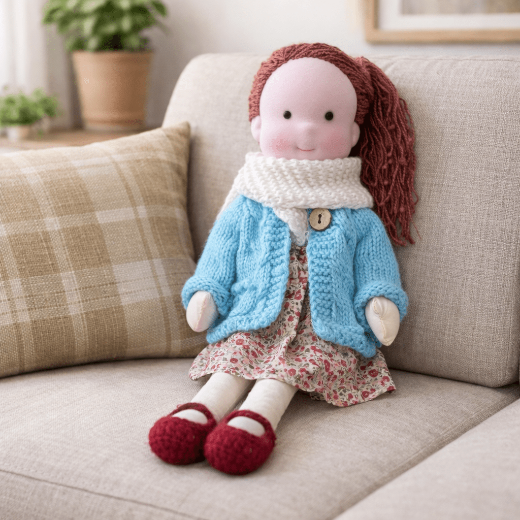 Cotton Waldorf Doll with Soft Plush Body – Ideal for Creative Play and Imaginative Toys