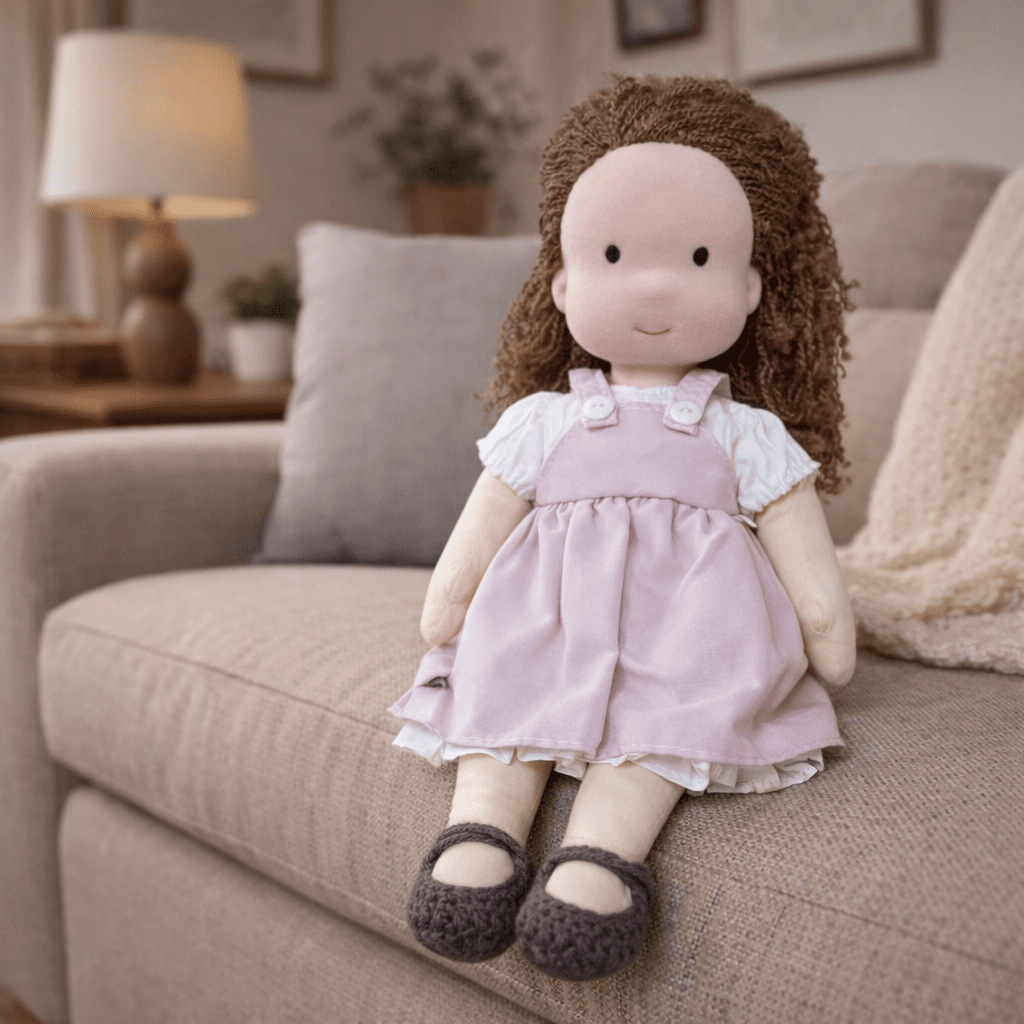 Cotton Waldorf Doll with Soft Plush Body – Ideal for Creative Play and Imaginative Toys