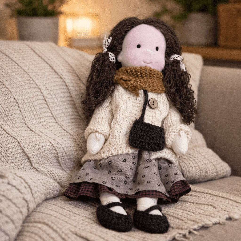 Cotton Waldorf Doll with Soft Plush Body – Ideal for Creative Play and Imaginative Toys