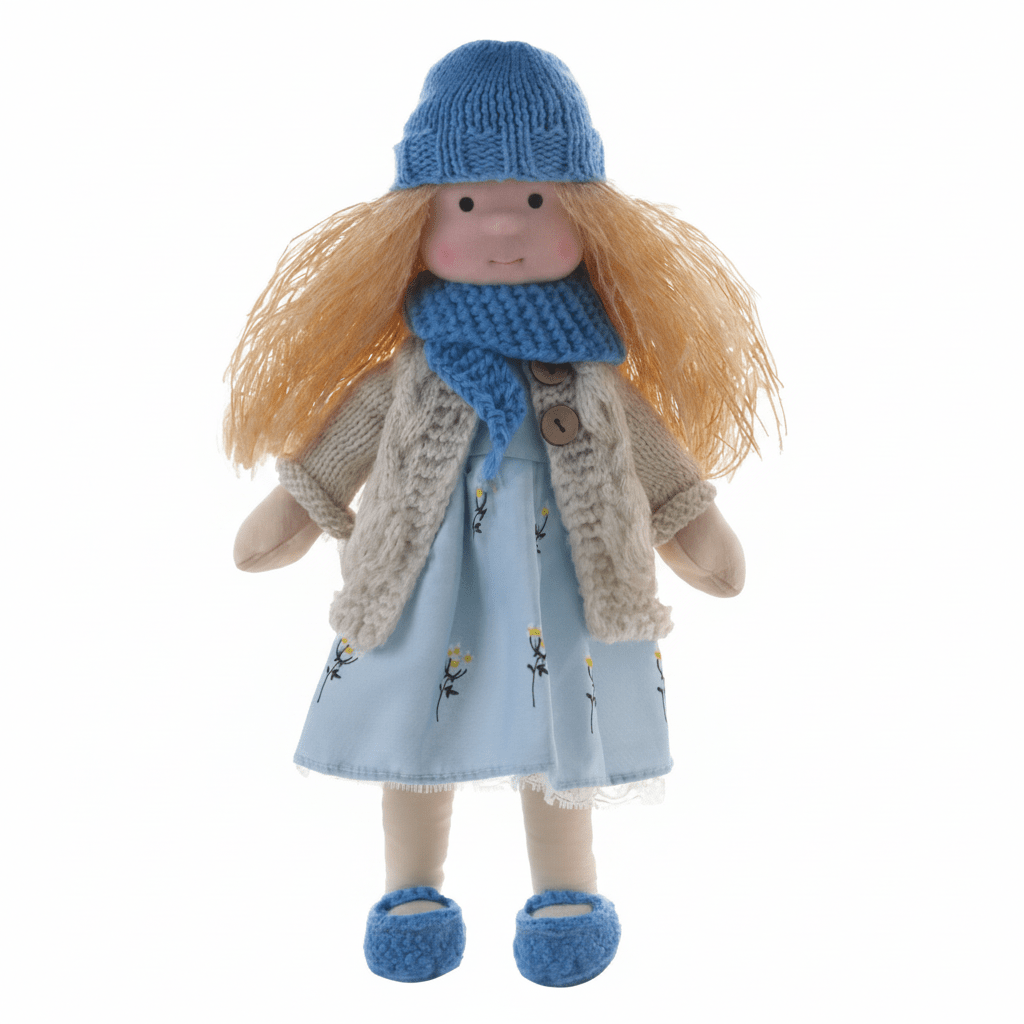 Cotton Waldorf Doll with Soft Plush Body – Ideal for Creative Play and Imaginative Toys