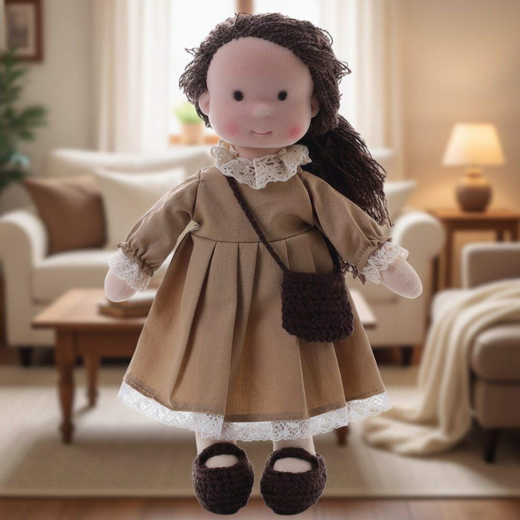 Cotton Waldorf Doll with Soft Plush Body – Ideal for Creative Play and Imaginative Toys