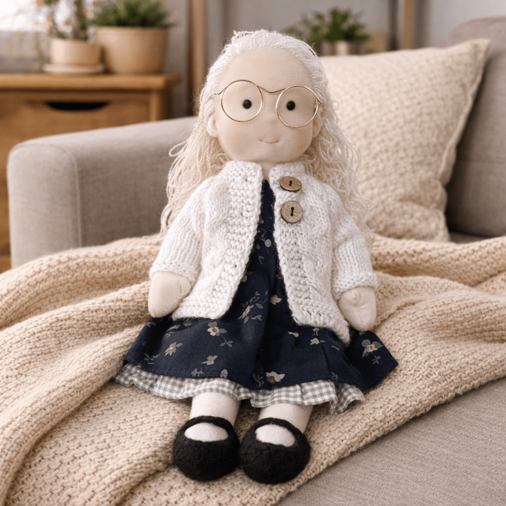 Cotton Waldorf Doll with Soft Plush Body – Ideal for Creative Play and Imaginative Toys