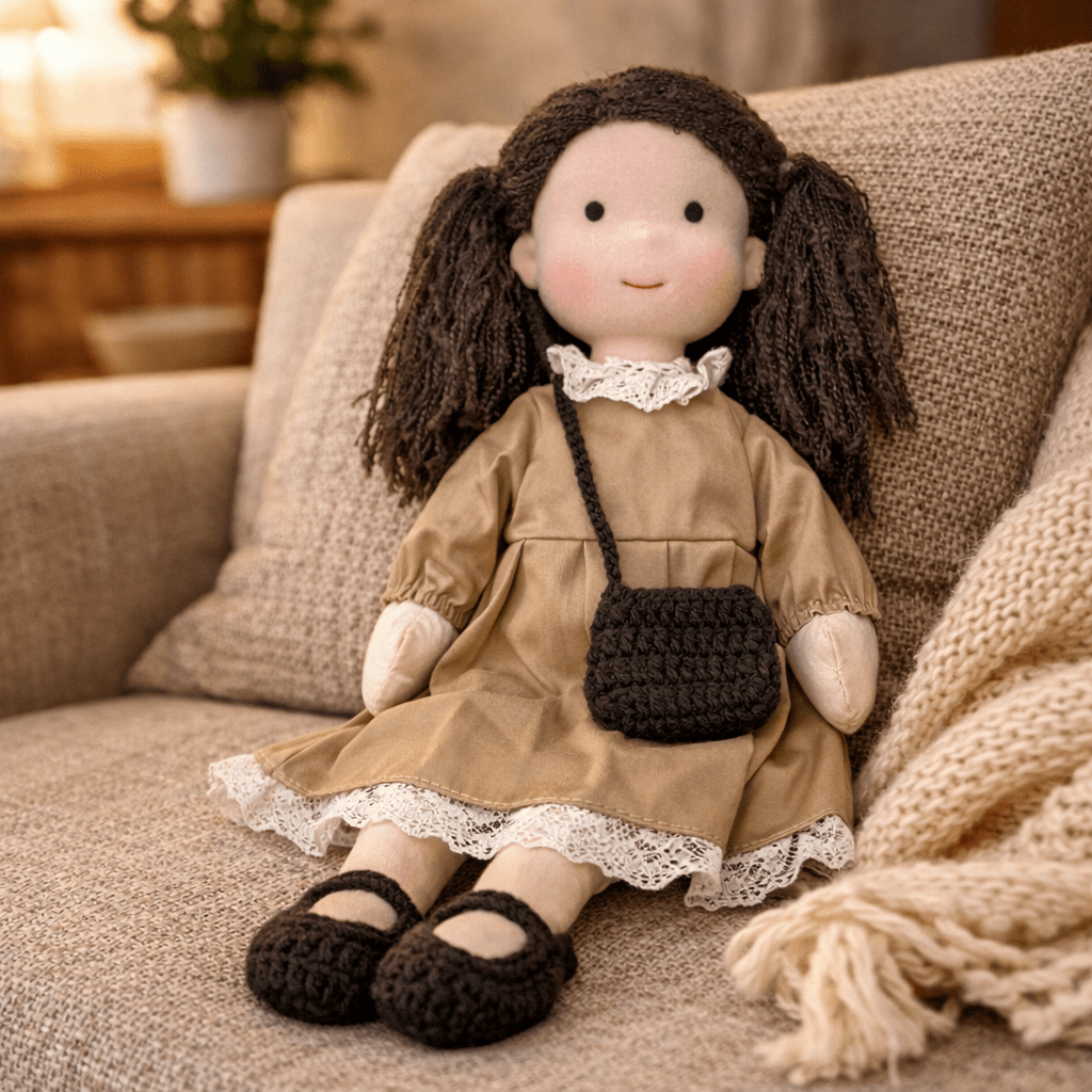 Cotton Waldorf Doll with Soft Plush Body – Ideal for Creative Play and Imaginative Toys