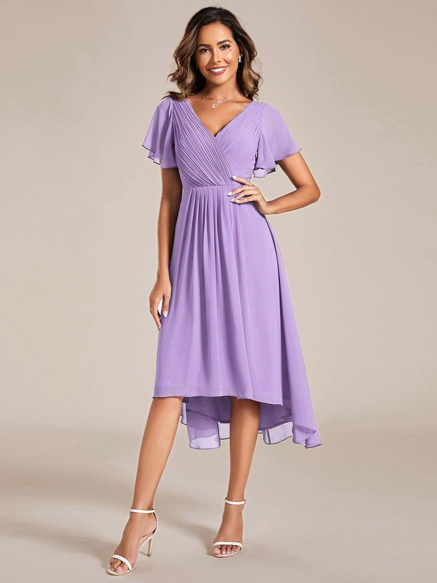 Daisy | A-Line V Neck High-Low Wedding Guest Dress