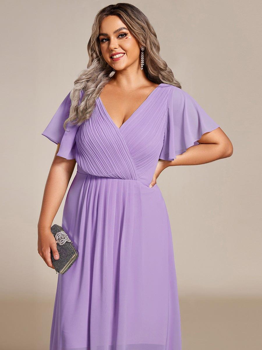 Daisy | A-Line V Neck High-Low Wedding Guest Dress
