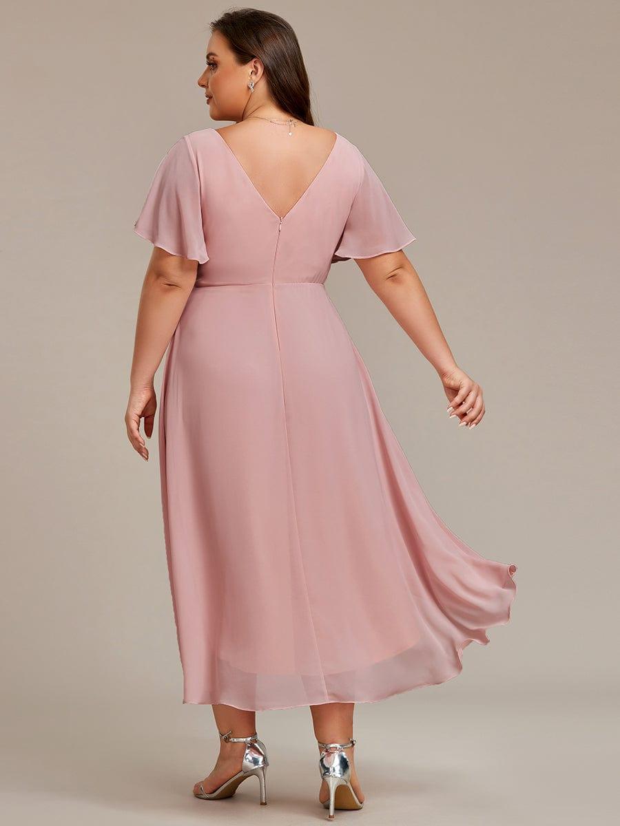 Daisy | A-Line V Neck High-Low Wedding Guest Dress