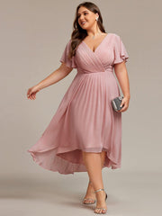 Daisy | A-Line V Neck High-Low Wedding Guest Dress