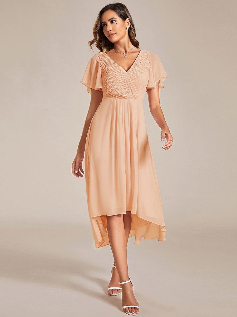 Daisy | A-Line V Neck High-Low Wedding Guest Dress