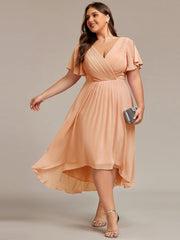 Daisy | A-Line V Neck High-Low Wedding Guest Dress