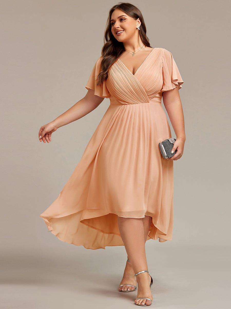 Daisy | A-Line V Neck High-Low Wedding Guest Dress