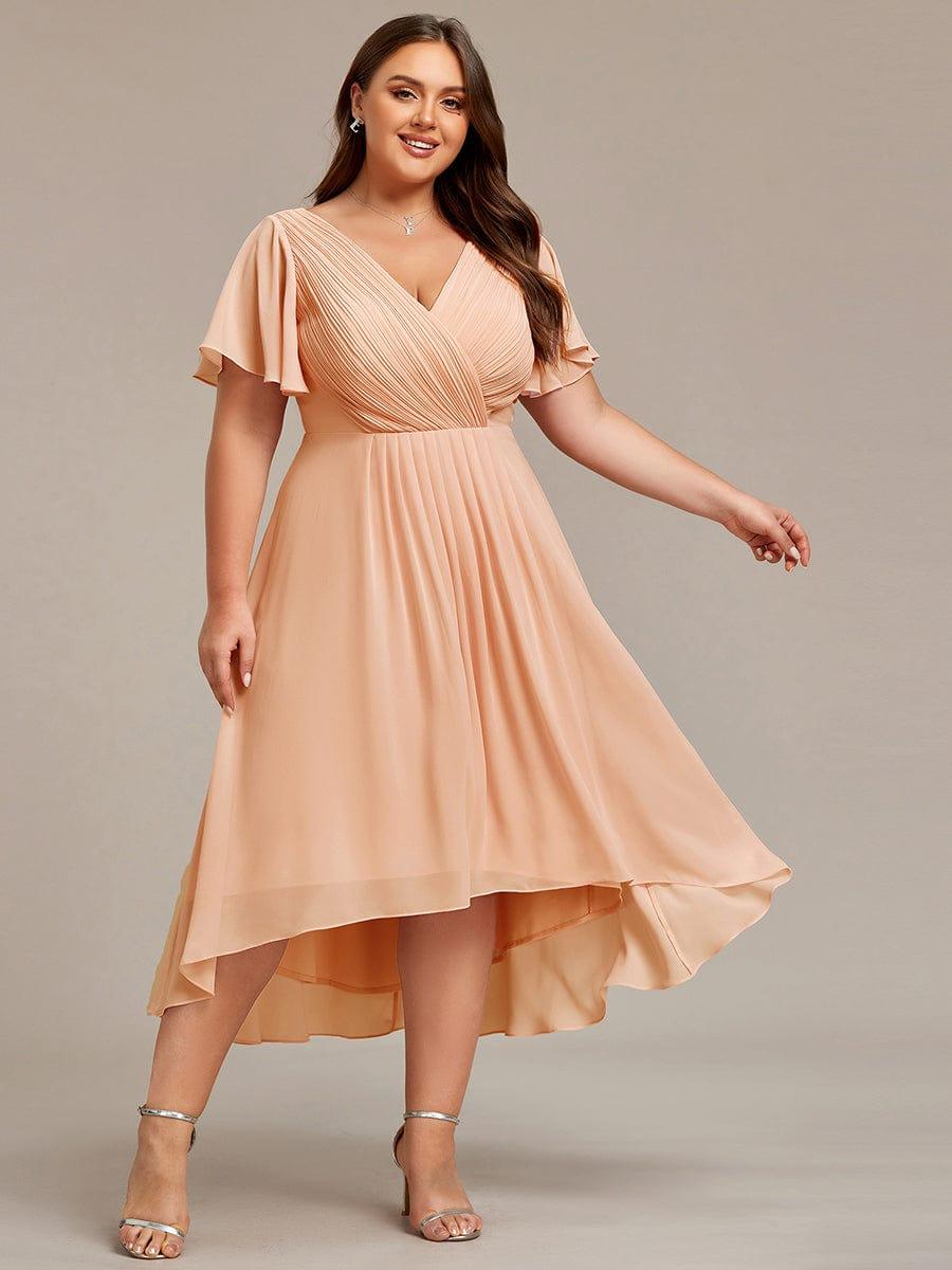 Daisy | A-Line V Neck High-Low Wedding Guest Dress