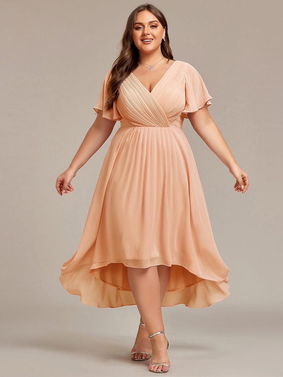 Daisy | A-Line V Neck High-Low Wedding Guest Dress