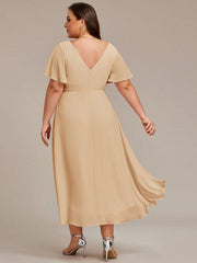 Daisy | A-Line V Neck High-Low Wedding Guest Dress
