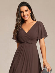Daisy | A-Line V Neck High-Low Wedding Guest Dress