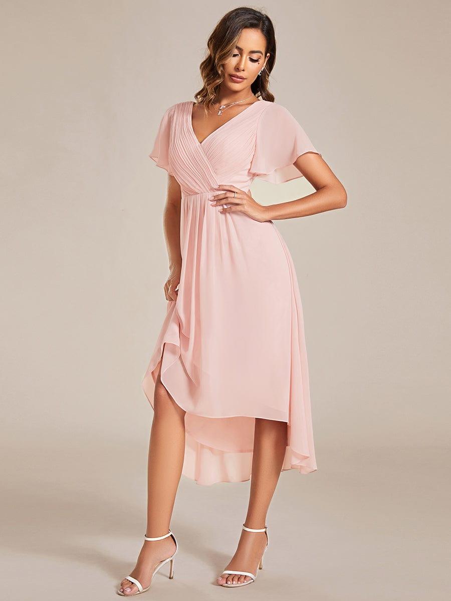 Daisy | A-Line V Neck High-Low Wedding Guest Dress