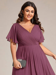 Daisy | A-Line V Neck High-Low Wedding Guest Dress