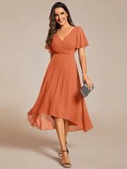 Daisy | A-Line V Neck High-Low Wedding Guest Dress