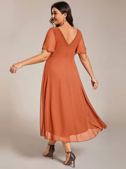 Daisy | A-Line V Neck High-Low Wedding Guest Dress