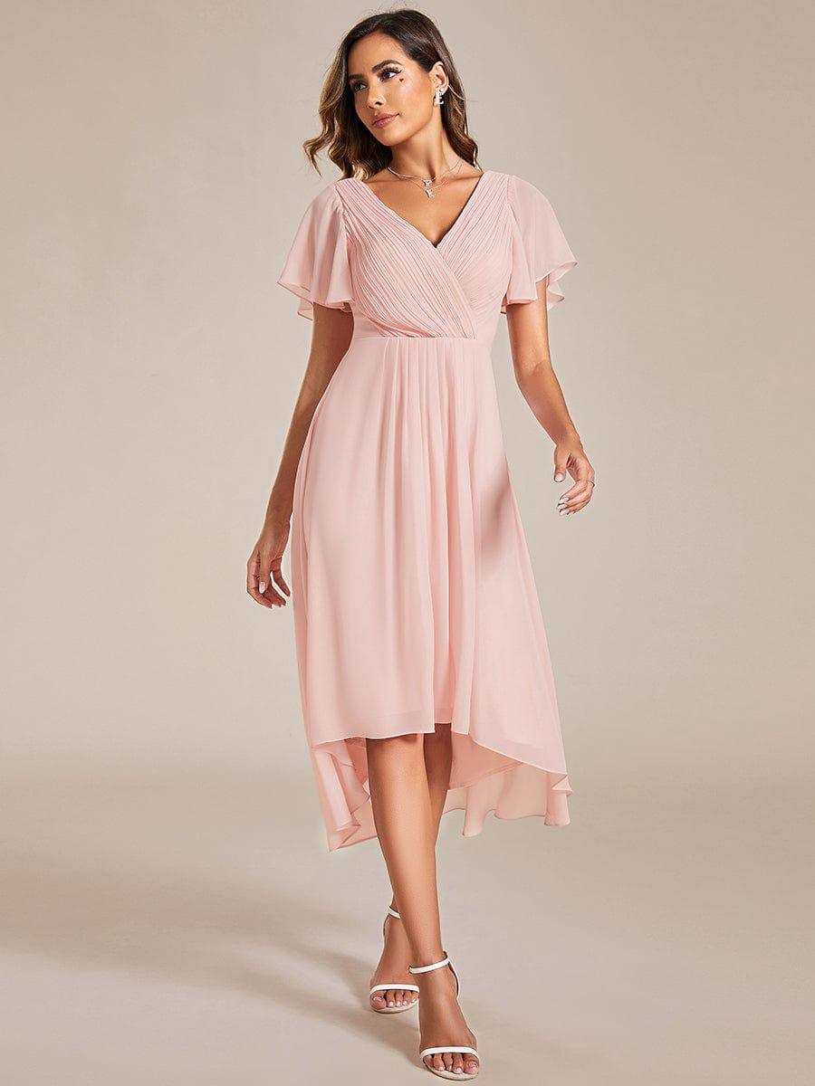 Daisy | A-Line V Neck High-Low Wedding Guest Dress
