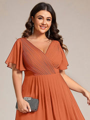 Daisy | A-Line V Neck High-Low Wedding Guest Dress
