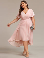 Daisy | A-Line V Neck High-Low Wedding Guest Dress