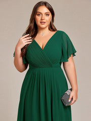Daisy | A-Line V Neck High-Low Wedding Guest Dress