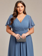Daisy | A-Line V Neck High-Low Wedding Guest Dress