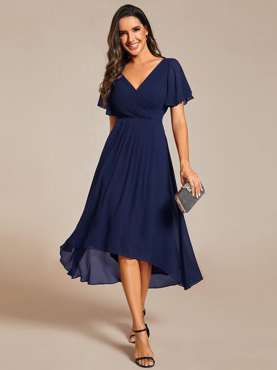 Daisy | A-Line V Neck High-Low Wedding Guest Dress