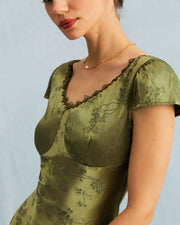 Darcy | Slim Fit Cap Sleeve Satin Wedding Guest Dress