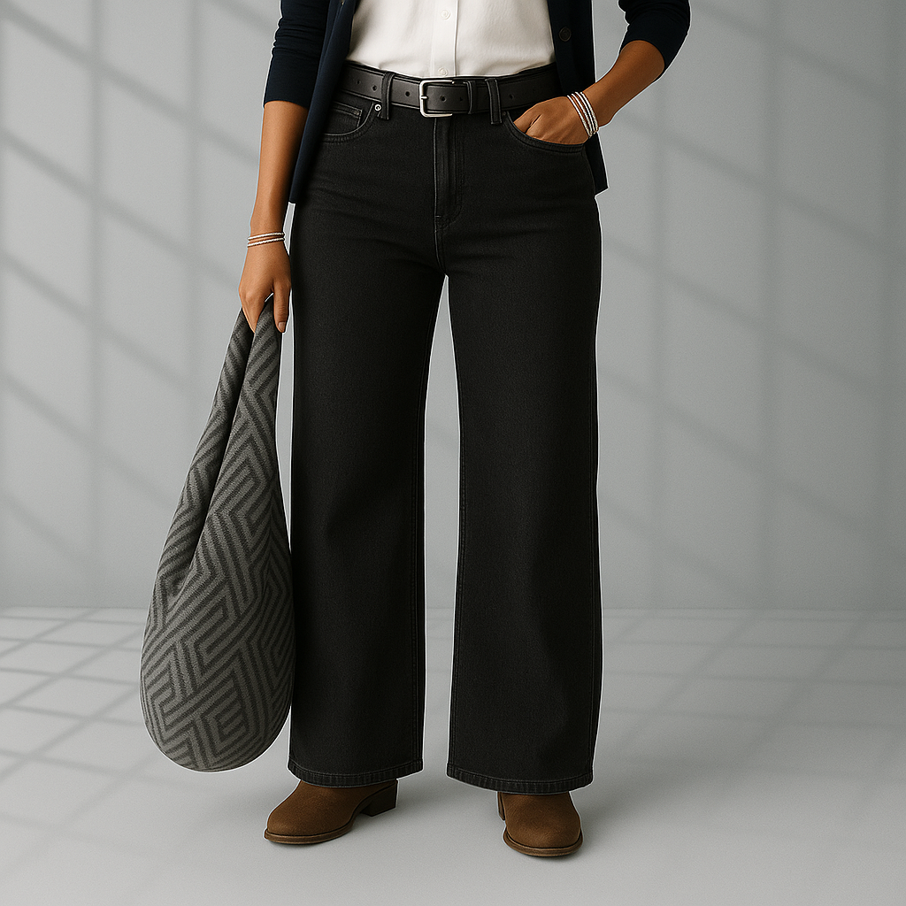 Biruvi | Mira Wide-Leg Denim Jeans