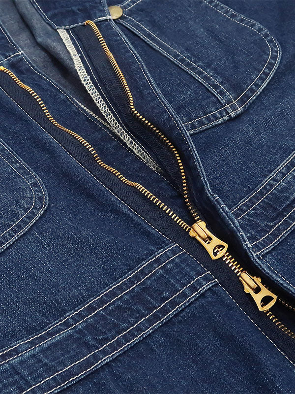 Delilah | Relaxed Fit Straight-Leg Denim Overalls