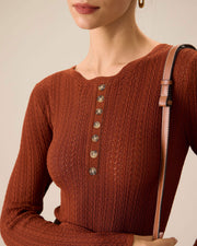 Demetria | Slim Fit Round Neck Holiday Sweater
