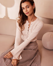 Edith | Relaxed Fit Ribbed Holiday Knit Top