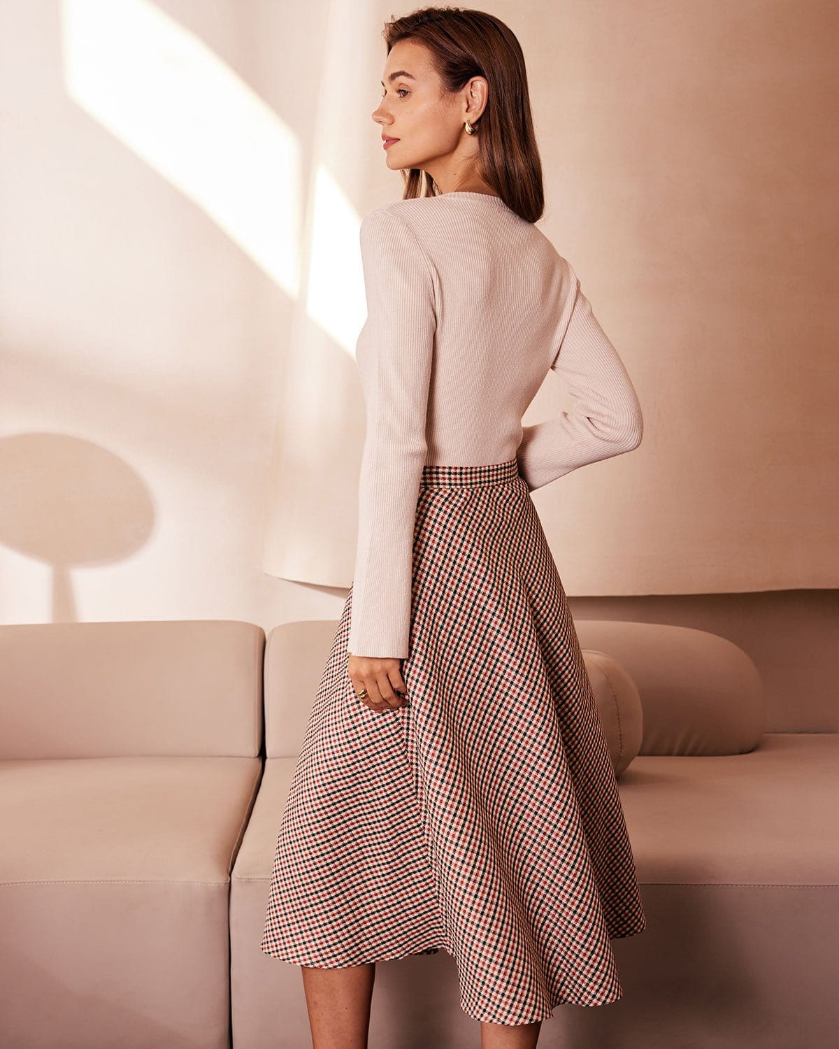 Edith | Relaxed Fit Ribbed Holiday Knit Top