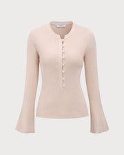 Edith | Relaxed Fit Ribbed Holiday Knit Top