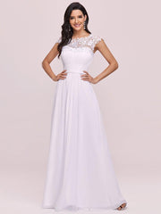 Elara | Lace Cap Sleeve Maxi Bridesmaid Dress Mother of the Bride Outfits