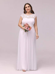 Elara | Lace Cap Sleeve Maxi Bridesmaid Dress Mother of the Bride Outfits