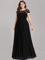 Elara | Lace Cap Sleeve Maxi Bridesmaid Dress Mother of the Bride Outfits