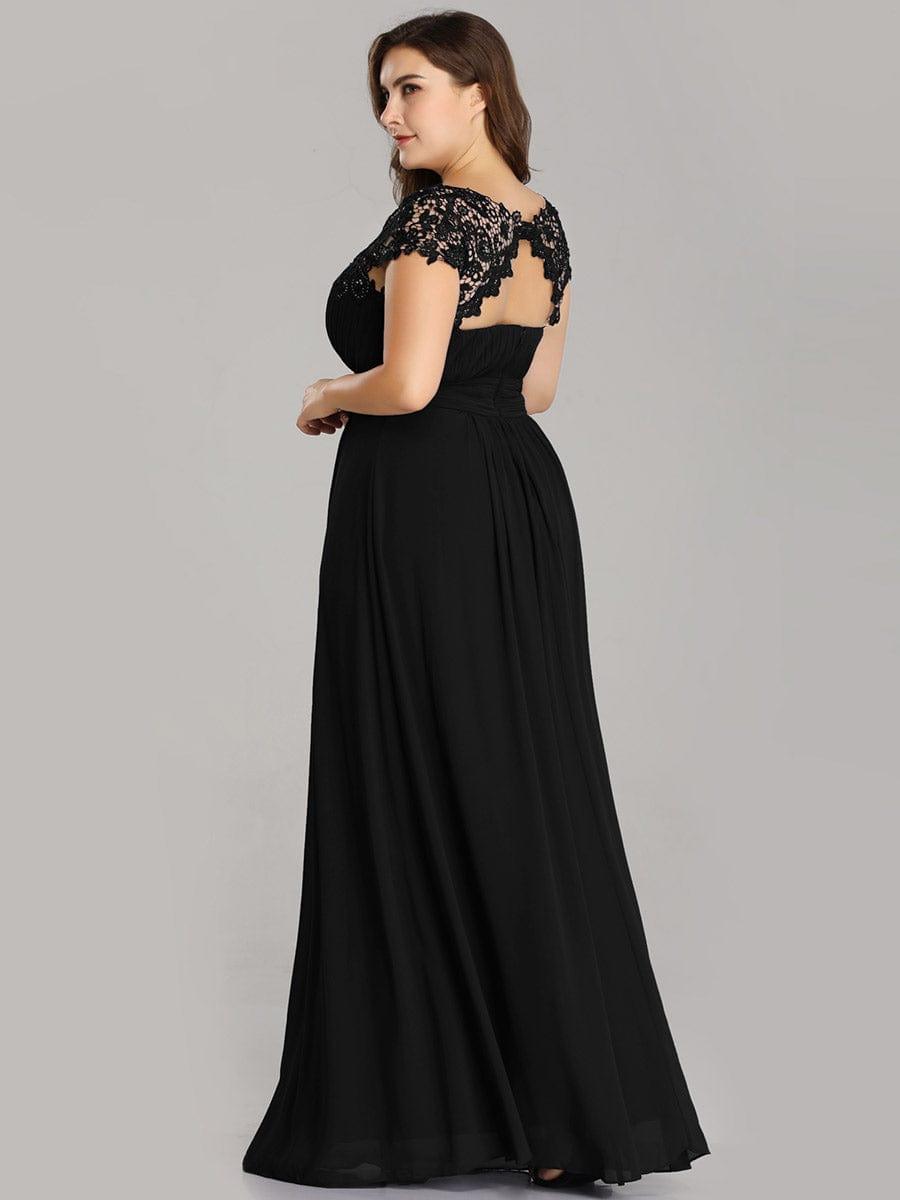Elara | Lace Cap Sleeve Maxi Bridesmaid Dress Mother of the Bride Outfits