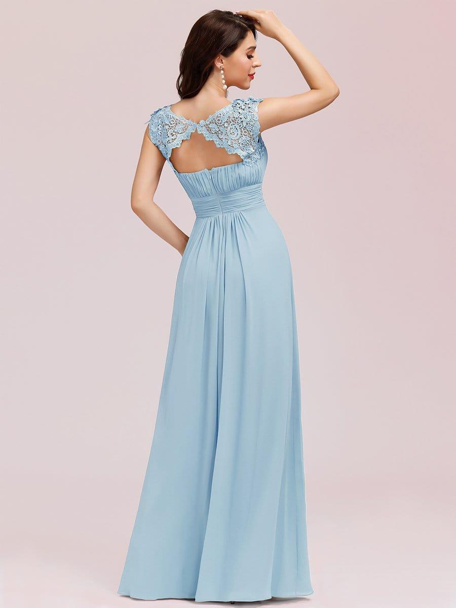 Elara | Lace Cap Sleeve Maxi Bridesmaid Dress Mother of the Bride Outfits