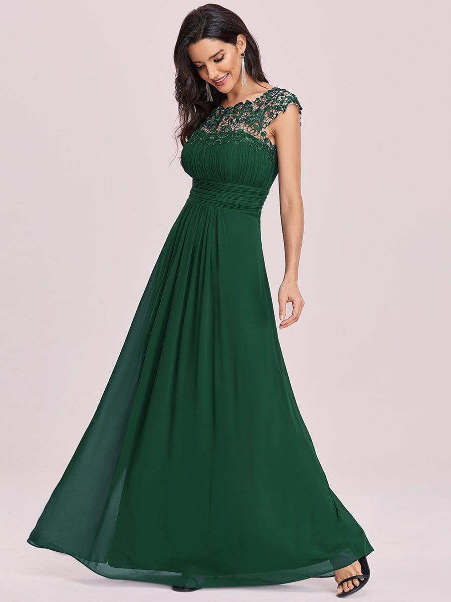 Elara | Lace Cap Sleeve Maxi Bridesmaid Dress Mother of the Bride Outfits