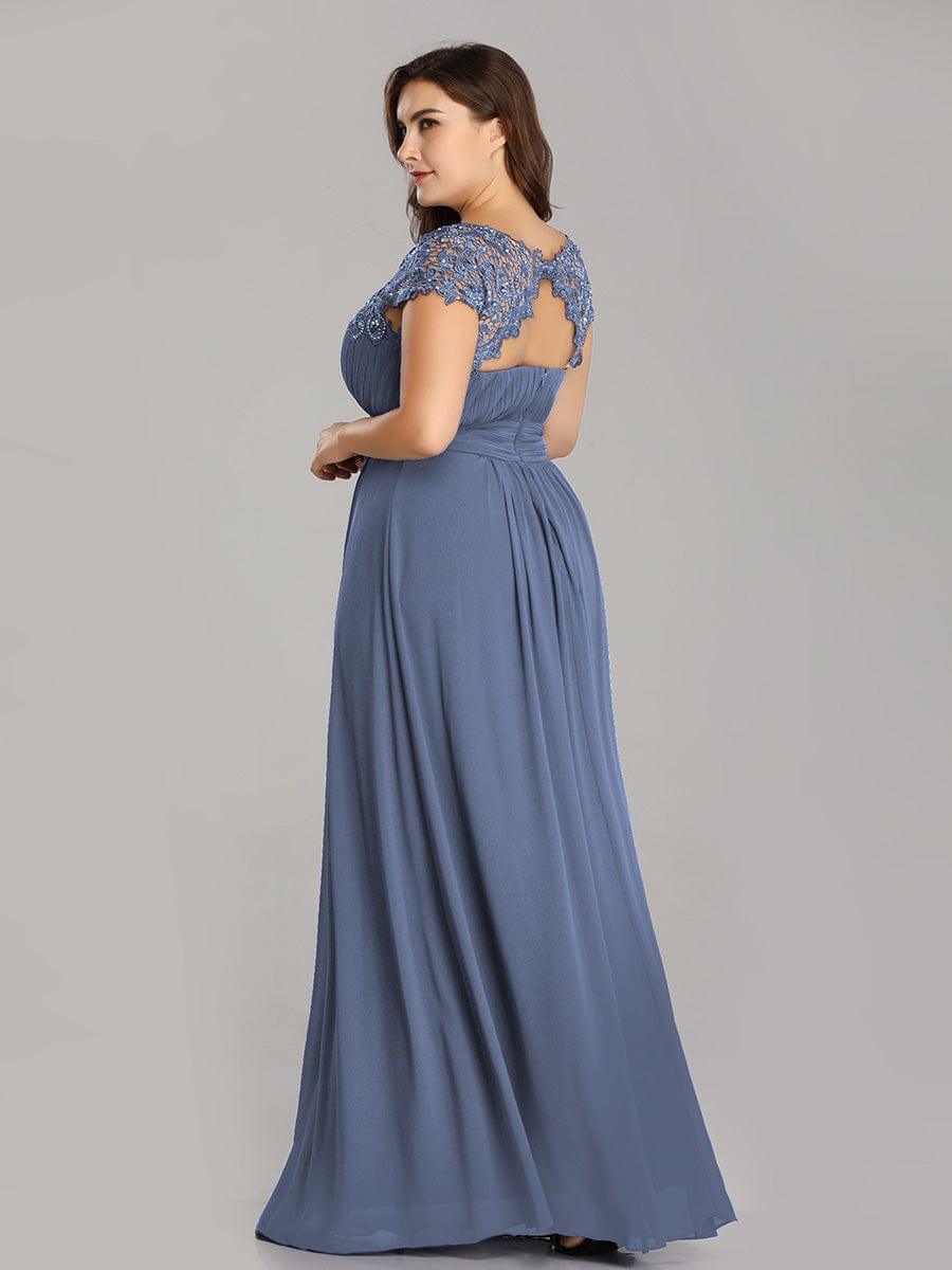 Elara | Lace Cap Sleeve Maxi Bridesmaid Dress Mother of the Bride Outfits