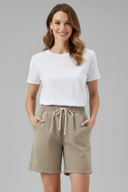 Eliana | Relaxed Fit Drawstring Waist Shorts