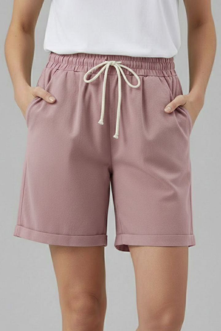 Eliana | Relaxed Fit Drawstring Waist Shorts