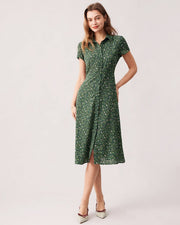 Elodie | Collared Button-Up Floral Summer Dress