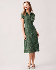 Elodie | Collared Button-Up Floral Summer Dress
