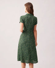 Elodie | Collared Button-Up Floral Summer Dress