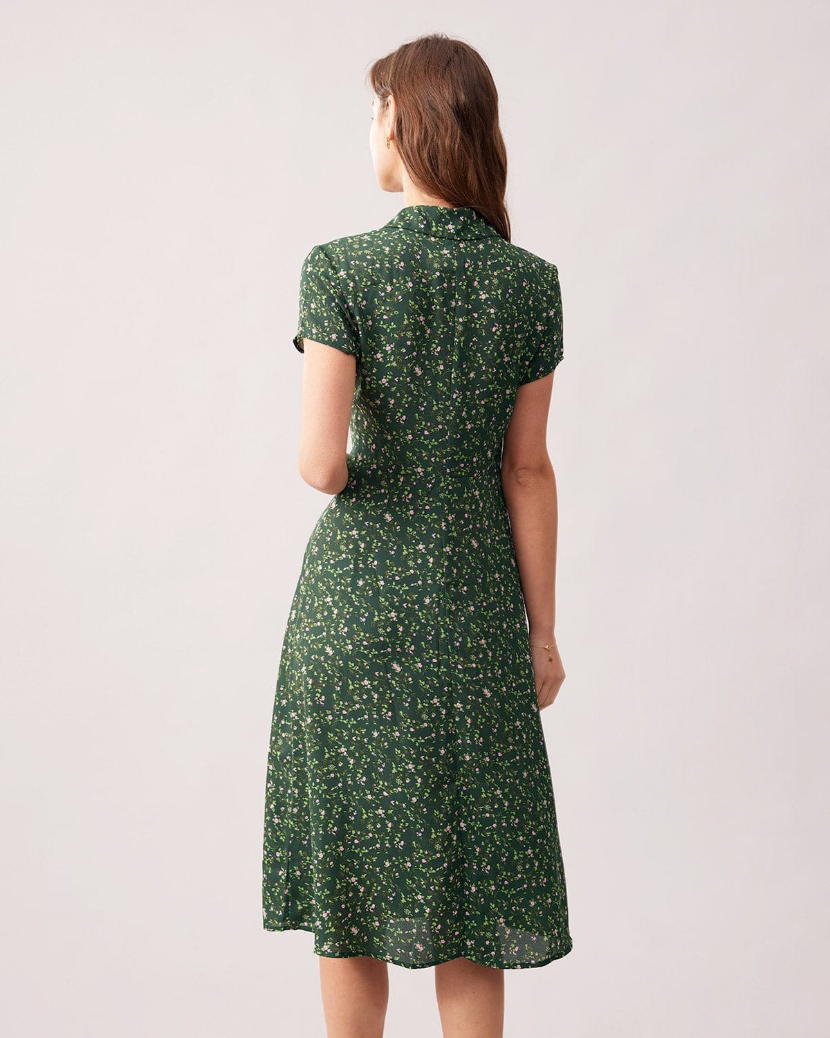 Elodie | Collared Button-Up Floral Summer Dress