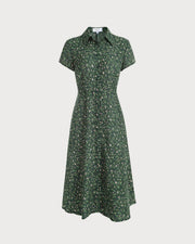 Elodie | Collared Button-Up Floral Summer Dress