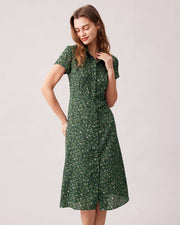 Elodie | Collared Button-Up Floral Summer Dress